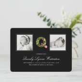 FOTO-BABY AANKONDIGING | Floral Alphabet Q (Staand voorkant)