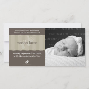 FOTO-BABY-AANKONDIGING: gelukkige voeten 8L Aankondiging