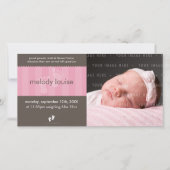 FOTO BABY AANKONDIGING :: happy feet 1L (Voorkant)