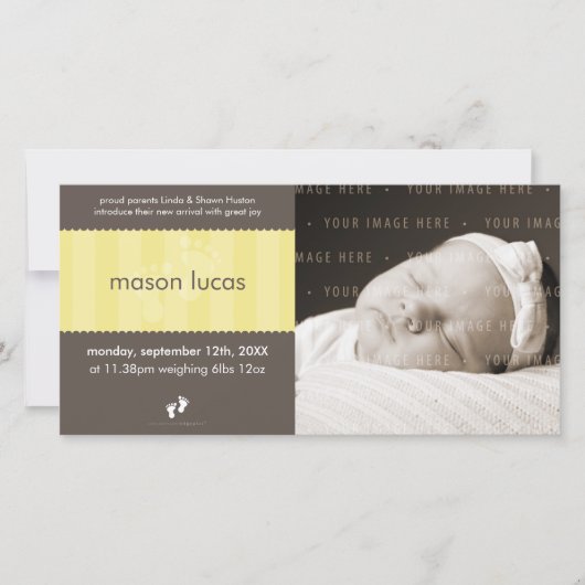 FOTO BABY AANKONDIGING :: Happy feet 6L (Voorkant)