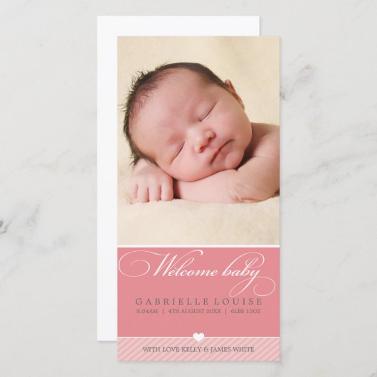 FOTO BABY AANKONDIGING :: heerlijk type 1 (Voorkant / Achterkant)