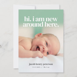 Foto Baby Aankondiging of Geboorte Aankondiging