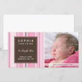 FOTO BABY AANKONDIGING :: slim gestreept 2L (Voorkant / Achterkant)