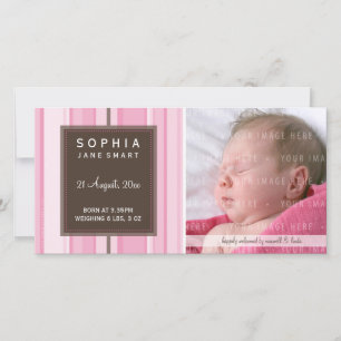 FOTO BABY AANKONDIGING :: slim gestreept 2L