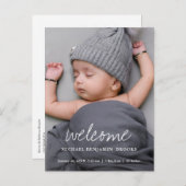 Foto Baby Aankondiging van aankomst Briefkaart (Voorkant / Achterkant)