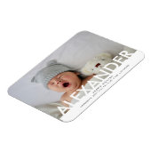 Foto Baby Boy Name Birth Notice Magneet (Linkerzijde)