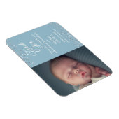 Foto Baby Boy Script Bedankt voor de aankondiging  Magneet (Rechterzijde)