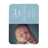 Foto Baby Boy Script Bedankt voor de aankondiging  Magneet (Verticaal)