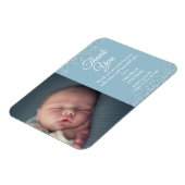 Foto Baby Boy Script Bedankt voor de aankondiging  Magneet (Linkerzijde)