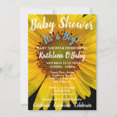 FOTO BABY BOY SHOWER INVITATION SUNFLOWER KAART (Voorkant)