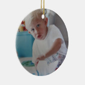 Foto Baby Eerste Kerstmis Keramisch Ornament (Rechts)