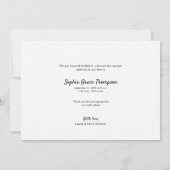 Foto Baby Girl Modern bedankt Aankondiging (Achterkant)