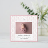 Foto Baby Girl Name Birth Notice Aankondiging (Staand voorkant)