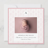 Foto Baby Girl Name Birth Notice Aankondiging (Voorkant)