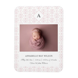 Foto Baby Girl Name Birth Notice Magneet