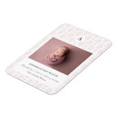 Foto Baby Girl Name Birth Notice Magneet (Linkerzijde)