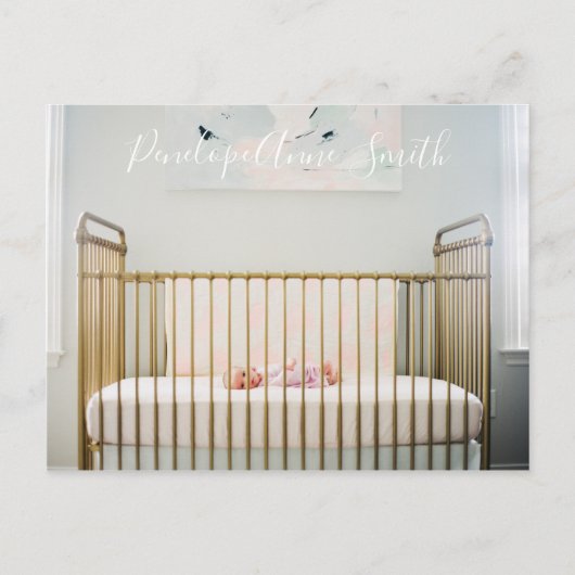 Foto baby Post Card aankondiging Briefkaart (Voorkant)