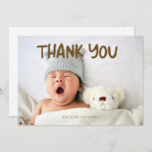 Foto Baby shower Bijbelvers Dank u Bedankkaart (Voorkant / Achterkant)