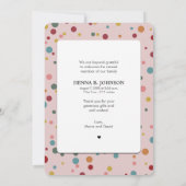 Foto Baby shower Birth Announding Hartelijk dank Bedankkaart (Achterkant)