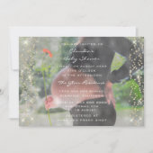 Foto Baby shower Birthday Roos Gold Confetti Kaart (Voorkant)