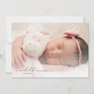 Foto Baby shower Christelijk Bedankkaart