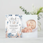 Foto-Baby shower onder het Zee Bedankkaart (Staand voorkant)