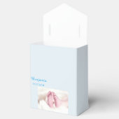 Foto Baby shower Party Blauw Bedankdoosjes (Geopend)