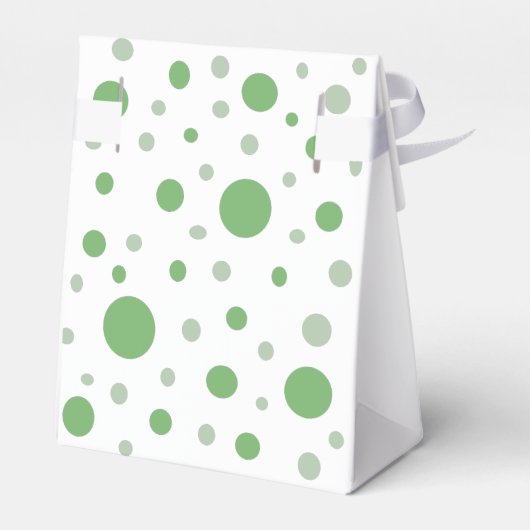 Foto Baby shower Party Green Circles Bedankdoosjes (Achterkant)