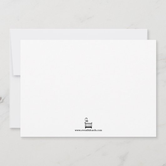 Foto Baby shower Uitnodiging (Achterkant)