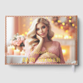 Foto Baby shower Very Berry Sweet Strawberry Schat Gastenboek (Achterkant)