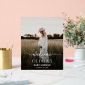 Foto Baby shower Welkomstbord Sjabloon, Modern Acryl Bord (Huwelijk)