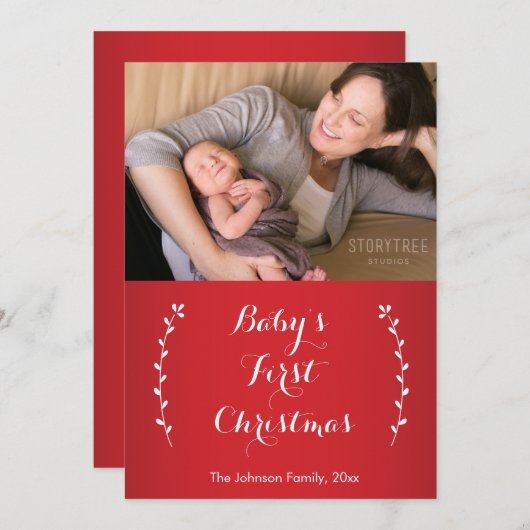 Foto Baby's Eerste Kerstdagen Kaarten (Voorkant / Achterkant)