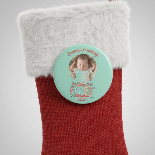 Foto BABY'S Eerste Kerstmis Personaliseer Magneet
