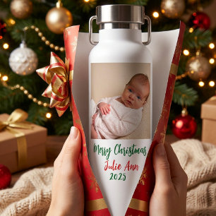 Foto Baby's Eerste Kerstmis Personaliseer Waterfles