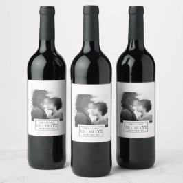 Foto Badge | Save The Date | Wijn Label | Wit Wijn Etiket