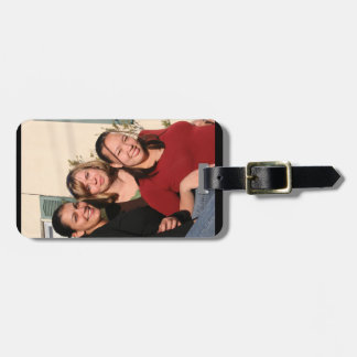 Foto Bagagelabel met lederen riem