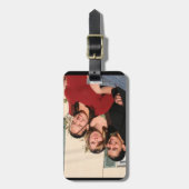 Foto Bagagelabel met lederen riem (Voorkant verticaal)