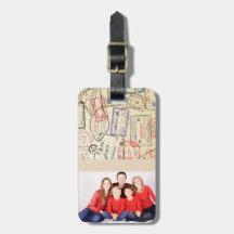 Foto Bagagelabel met reisstempels