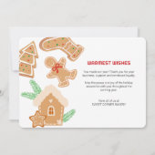 Foto Bakkerij Gingerbread Dank u vakantie Kaart (Achterkant)