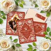 Foto Baksteen Rood Shabby Chic Save The Date