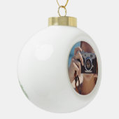 Foto Bal Ornament - Keramisch Kerst Geschenk (Links)