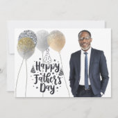 Foto ballon Vaderdag Feestdagenkaart (Voorkant)