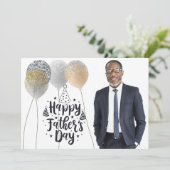 Foto ballon Vaderdag Feestdagenkaart (Staand voorkant)