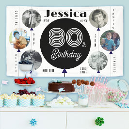 Foto Ballonnen voor 80ste Verjaardag Spandoek