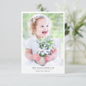 Foto Baptism Christening Bedankkaart (Staand voorkant)
