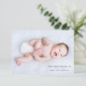 Foto Baptism Christening Bedankkaart (Staand voorkant)