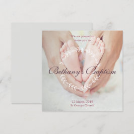 Foto Baptism Invite Kaart