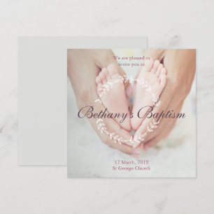 Foto Baptism Invite Kaart