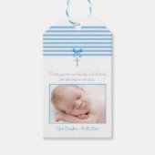 Foto: Baptisme Favor Gift Label | Blauw Cadeaulabel (Voorkant)