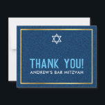 FOTO BAR MITZVAH smart bold dank u denim aqua Bedankkaart<br><div class="desc">door kat massard >>> WWW.SIMPLYSWEETPAPERIE.COM <<<<< Een eenvoudige, stijlvolle manier om dank te zeggen aan uw gasten voor het bijwonen van de BAR MITZVAH Setup van uw kind als een sjabloon is het eenvoudig voor u om uw eigen gegevens toe te voegen, of druk op de knop aanpassen en u...</div>